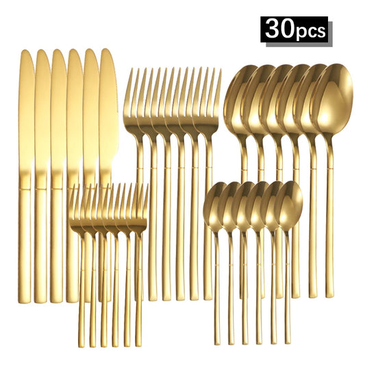 Set Elegante de Cubiertos Acero Inoxidable